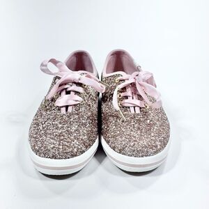 Kate Spade X Keds Champion rose gold glitter wedding sneaker shoes 6